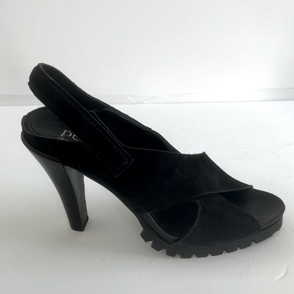 Pedro Garcia Shoes Yuval Slingback Sandals Black Castoro Size 41.5 or 11.5US New - Picture 5 of 7